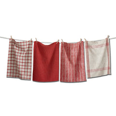Canyon Woven Dishtowels, Set of 4, Red Multi