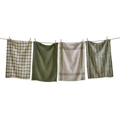 Canyon Woven Dishtowels, Set of 4, Olive