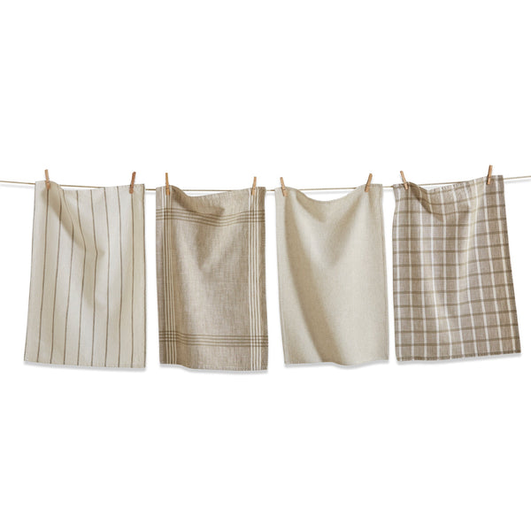 Canyon Woven Dishtowels, Set of 4, White Multi