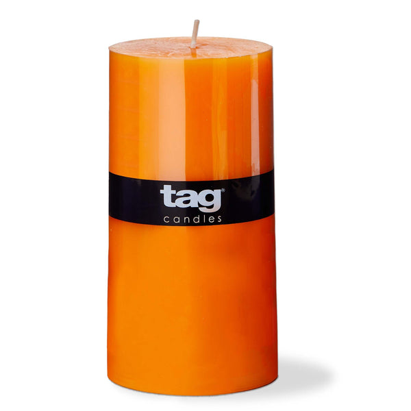 3" x 6" Orange Pillar Candle