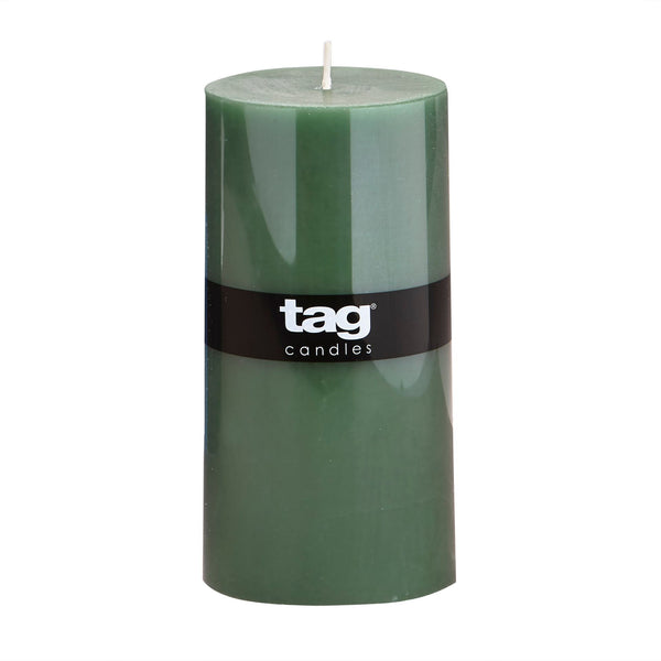 3" x 6" Hunter Green Pillar Candle