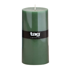 3" x 6" Hunter Green Pillar Candle