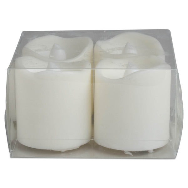 Ivory LED Votives, Set of 4