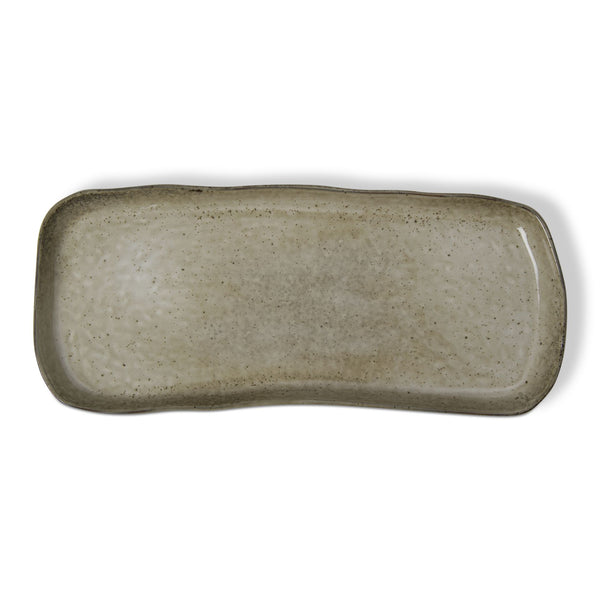 Loft Reactive Glaze Platter, Latte