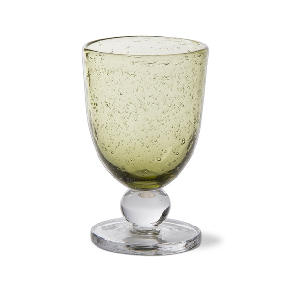 Foliage Bubble Glass Goblets, Set of 6