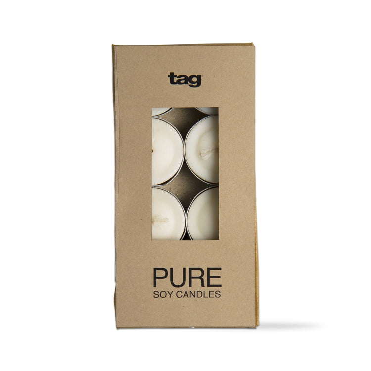 Pure Soy Tealight Candles, Set of 8
