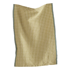 Tag Linen and Cotton Check Dishtowel, Citron Green