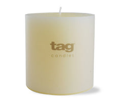 4" x 4" Ivory Chapel Candle -Tag