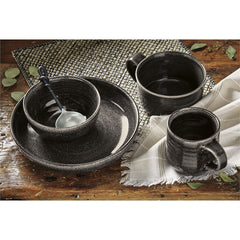 Black Loft Reactive Glaze Soup Mugs, Set of 4