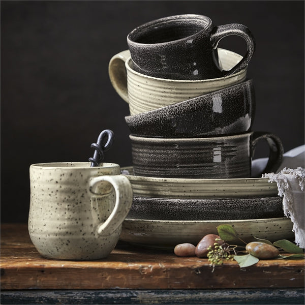 Black Loft Reactive Glaze Bowls, Set of 4