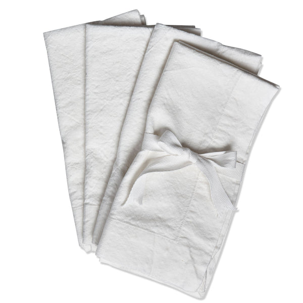 4pk Cotton Easy Care Napkins White - Threshold™