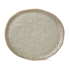 Matte Reactive Speckle Texture Glaze Platter, Beige