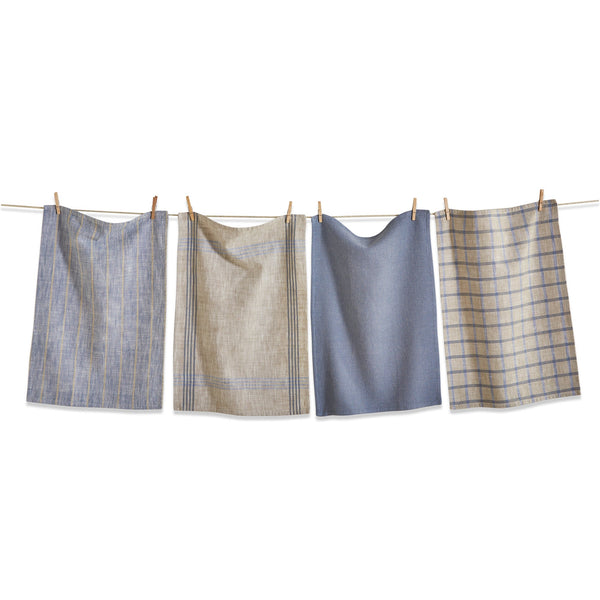Canyon Woven Dishtowels, Set of 4, Blue Denim