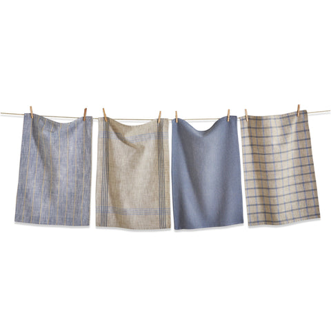 Canyon Woven Dishtowels, Set of 4, Blue Denim