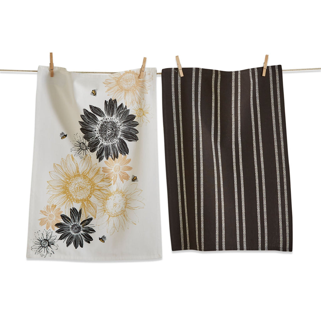 Sunflower Dishtowels, Set of 2