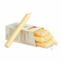 8" x 1" Ivory Straight-sided Taper Candles, Set of 12