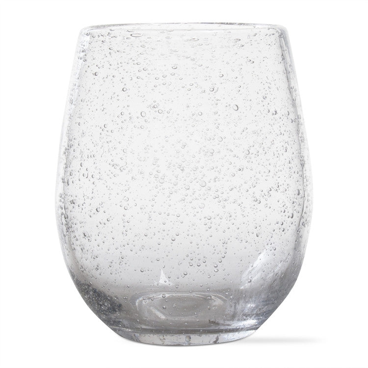 Clear Bubble Glass Stemless Glasses, Set of 6