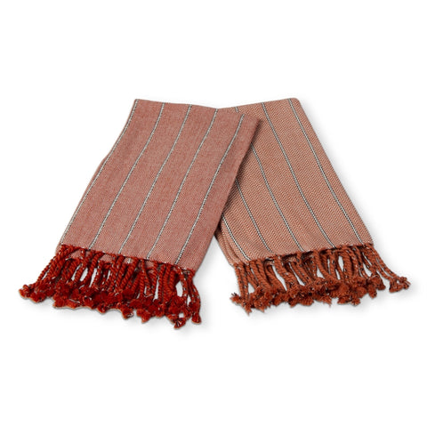 Hudson Hand Towels in Burnt Sienna, Set of 2