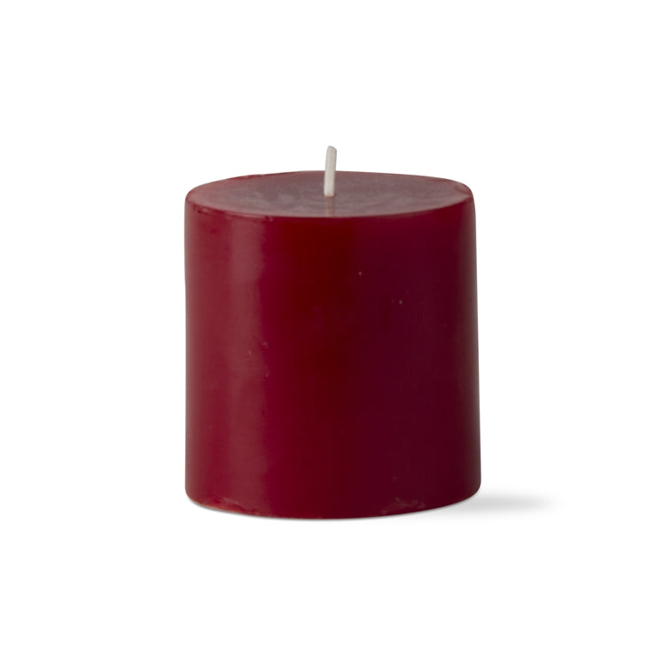 3" x 3" Cranberry Pillar Candle