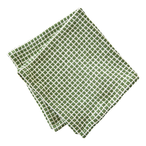 Buy Set of 24 Green Cotton Checkered Pattern Dish Cloths at ShopLC.