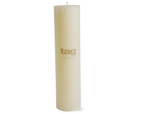 2" x 8" Ivory Chapel Candle -Tag