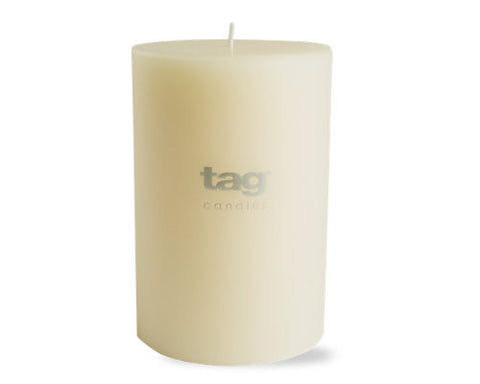 4" x 6" Ivory Chapel Candle -Tag