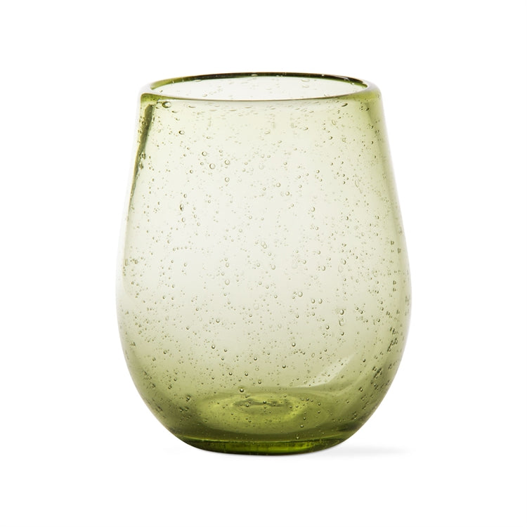 Eco-Friendly Upcycled Bubble Glass Stemless Tumblers - Set of 6