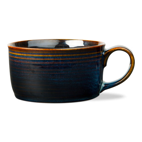 Midnight Blue Loft Reactive Glaze Soup Mugs, Set of 4